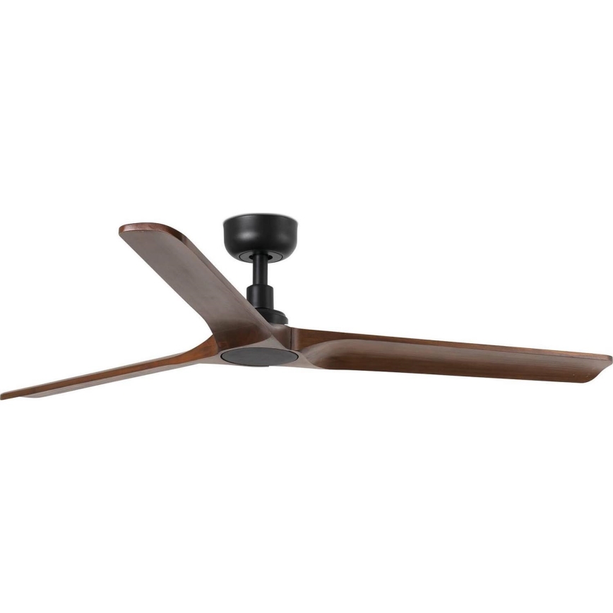FARO 33809WT - Stropni ventilator HEYWOOD L drvo/crna pr. 132 cm Wi-Fi Tuya + daljinski upravljač