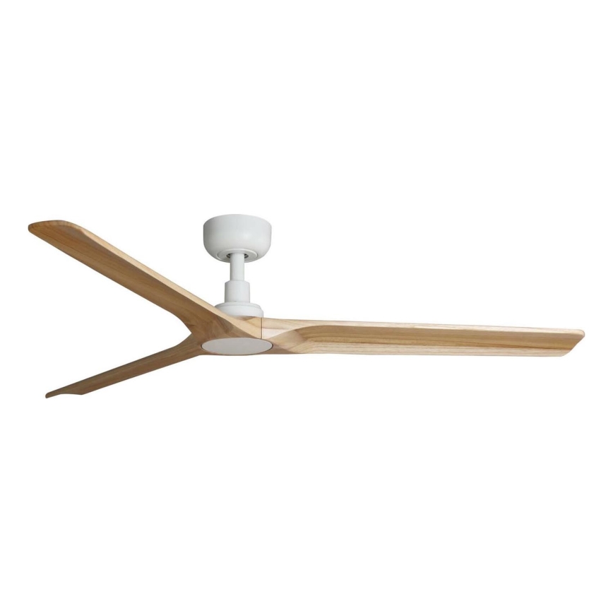 FARO 33810WT - Stropni ventilator HEYWOOD L drvo/bijela promjer 132 cm Wi-Fi Tuya + daljinski upravljač