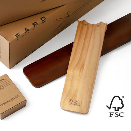 FARO 33810WT - Stropni ventilator HEYWOOD L drvo/bijela promjer 132 cm Wi-Fi Tuya + daljinski upravljač