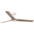 FARO 33810WT1S - LED prigušivi stropni ventilator HEYWOOD L LED/10W/230V 2700/3000/4000K Ø 132 cm drvo/bijela Wi-Fi Tuya + daljinski upravljač