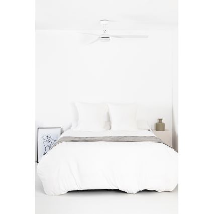 FARO 33814WT1S - LED stropni ventilator s prigušivanjem PUNT M LED/18W/230V 2700/3000/4000K prom. 132 cm bijela Wi-Fi Tuya + daljinski upravljač