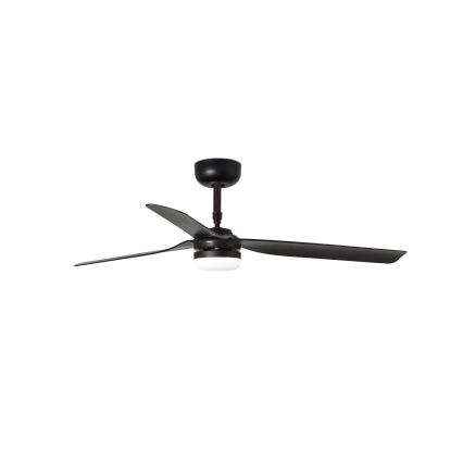 FARO 33815WT-21 - LED stropni ventilator s prigušivanjem PUNT M LED/18W/230V 2700/3000/4000K crna pr. 132 cm Wi-Fi Tuya + daljinski upravljač
