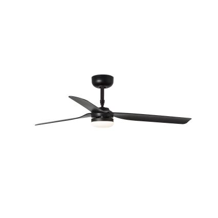 FARO 33815WT-21 - LED stropni ventilator s prigušivanjem PUNT M LED/18W/230V 2700/3000/4000K crna pr. 132 cm Wi-Fi Tuya + daljinski upravljač