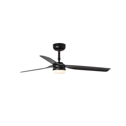 FARO 33815WT-21 - LED stropni ventilator s prigušivanjem PUNT M LED/18W/230V 2700/3000/4000K crna pr. 132 cm Wi-Fi Tuya + daljinski upravljač
