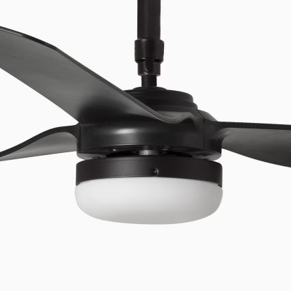 FARO 33815WT-21 - LED stropni ventilator s prigušivanjem PUNT M LED/18W/230V 2700/3000/4000K crna pr. 132 cm Wi-Fi Tuya + daljinski upravljač
