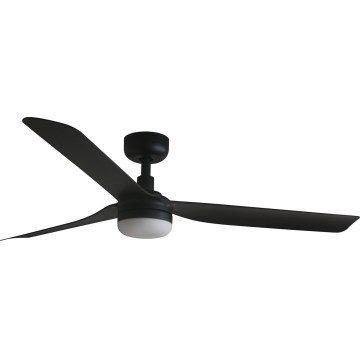 FARO 33815WT-21 - LED stropni ventilator s prigušivanjem PUNT M LED/18W/230V 2700/3000/4000K crna pr. 132 cm Wi-Fi Tuya + daljinski upravljač