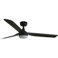 FARO 33815WT1S - LED zatemnjiv stropni ventilator PUNT M LED/18W/230V 2700/3000/4000K Ø 132 cm crna Wi-Fi Tuya + daljinski upravljač