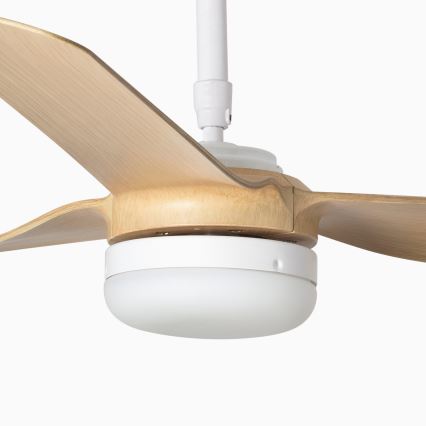 FARO 33816-20 - LED stropni ventilator PUNT LED/18W/230V Wi-Fi bež/bijela + daljinski upravljač