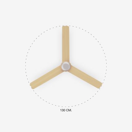 FARO 33816-20 - LED stropni ventilator PUNT LED/18W/230V Wi-Fi bež/bijela + daljinski upravljač