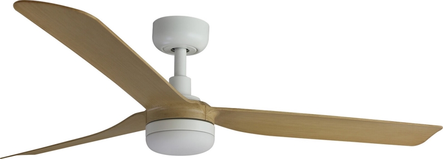 FARO 33816WT-20 - LED Prigušivi stropni ventilator PUNT M LED/18W/230V smeđa/bijela pr. 132 cm Wi-Fi Tuya + daljinski upravljač