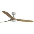 FARO 33816WT - Stropni ventilator PUNT M smeđa/bijela pr. 132 cm Wi-Fi Tuya + daljinski upravljač