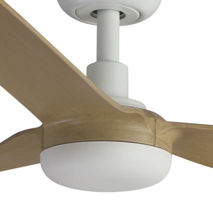 FARO 33816WT - Stropni ventilator PUNT M smeđa/bijela pr. 132 cm Wi-Fi Tuya + daljinski upravljač