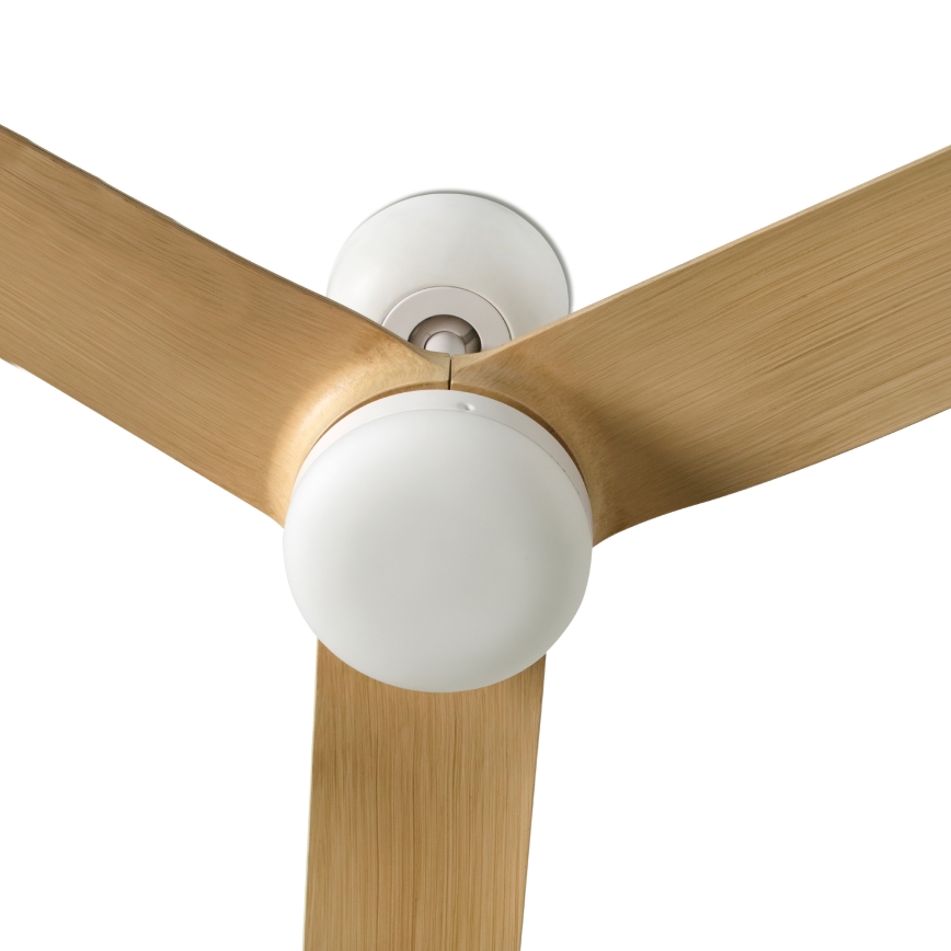FARO 33816WT - Stropni ventilator PUNT M smeđa/bijela pr. 132 cm Wi-Fi Tuya + daljinski upravljač