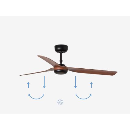 FARO 33817 - Stropni ventilator PUNT smeđa/crna pr. 130 cm + daljinski upravljač