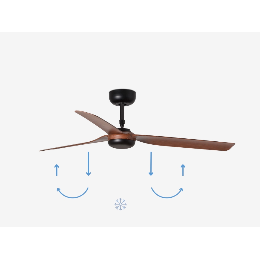 FARO 33817 - Stropni ventilator PUNT smeđa/crna pr. 130 cm + daljinski upravljač