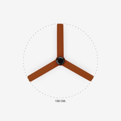 FARO 33817 - Stropni ventilator PUNT smeđa/crna pr. 130 cm + daljinski upravljač