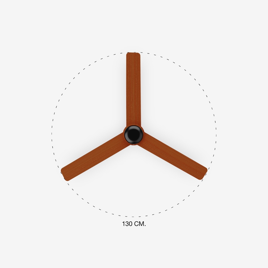 FARO 33817 - Stropni ventilator PUNT smeđa/crna pr. 130 cm + daljinski upravljač