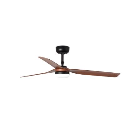 FARO 33817WT-21 - LED Prigušivi stropni ventilator PUNT M LED/18W/230V smeđa/crna pr. 132 cm Wi-Fi Tuya + daljinski upravljač