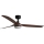 FARO 33817WT1S - LED prigušivi stropni ventilator PUNT M LED/18W/230V 2700/3000/4000K Ø 132 cm smeđa/crna Wi‑Fi Tuya + daljinski upravljač