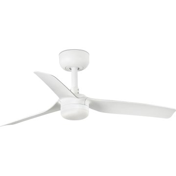 FARO 33820WT-1TW - LED Prigušivi stropni ventilator MINI PUNT S LED/10W/230V 2700/4000/6000K bijela pr. 90 cm Wi-Fi Tuya + daljinski upravljač