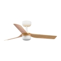 FARO 33821-1TW - LED Prigušivi stropni ventilator MINI PUNT S LED/10W 2700/4000/6000K drvo/bijela pr. 90 cm + daljinski upravljač