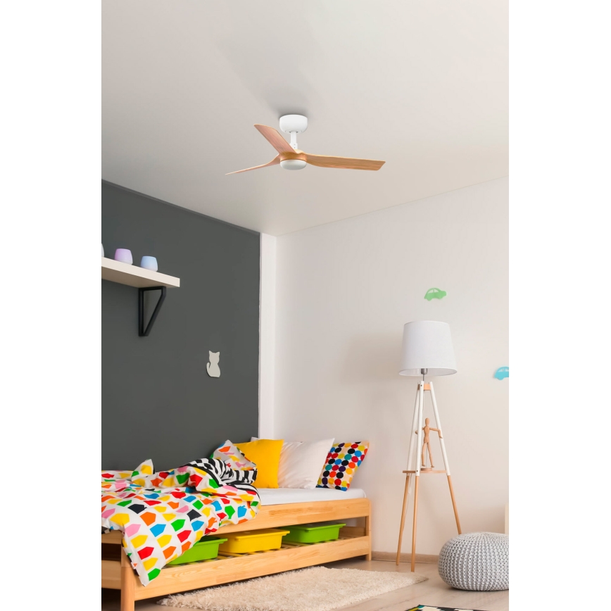 FARO 33821 - Stropni ventilator MINI PUNT S smeđa/bijela pr. 90 cm + daljinski upravljač