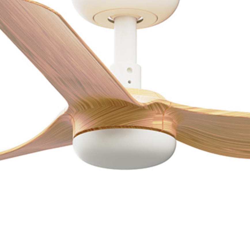 FARO 33821WT - Stropni ventilator MINI PUNT S smeđa/bijela pr. 90 cm Wi-Fi Tuya + daljinski upravljač