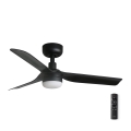 FARO 33822-1TW - LED Prigušivi stropni ventilator MINI PUNT S LED/10W 2700/4000/6000K crna pr. 90 cm + daljinski upravljač