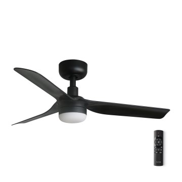FARO 33822-1TW - LED stropni ventilator s prigušivanjem MINI PUNT S LED/10W 2700/3000/4000K crna Ø 90 cm + daljinski upravljač