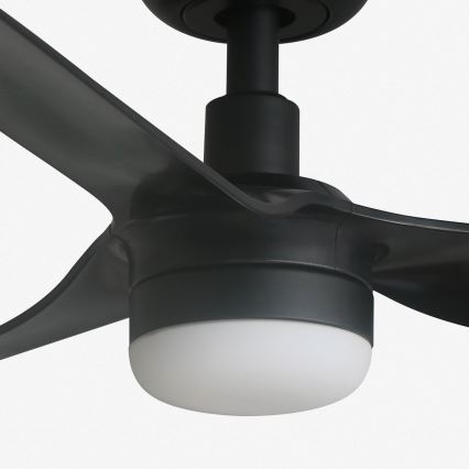 FARO 33822-1TW - LED stropni ventilator s prigušivanjem MINI PUNT S LED/10W 2700/3000/4000K crna Ø 90 cm + daljinski upravljač