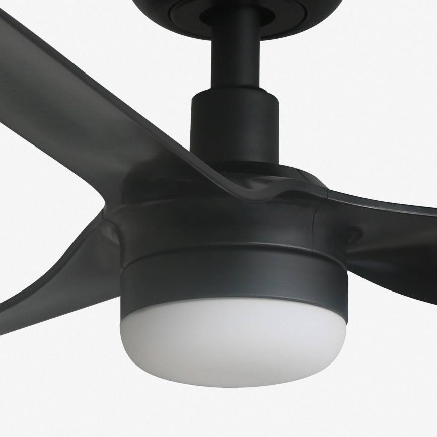 FARO 33822-1TW - LED stropni ventilator s prigušivanjem MINI PUNT S LED/10W 2700/3000/4000K crna Ø 90 cm + daljinski upravljač