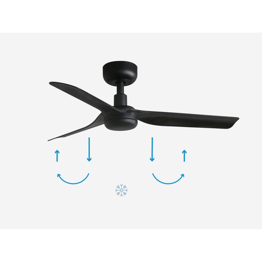 FARO 33822 - Stropni ventilator MINI PUNT S crna pr. 90 cm + daljinski upravljač