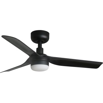 FARO 33822WT-1TW - LED Prigušivi stropni ventilator MINI PUNT S LED/10W/230V 2700/4000/6000K crna pr. 90 cm Wi-Fi Tuya + daljinski upravljač
