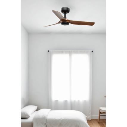 FARO 33823WP - Stropni ventilator MINI PUNT S smeđa/crna promjer 90 cm SMART + daljinski upravljač
