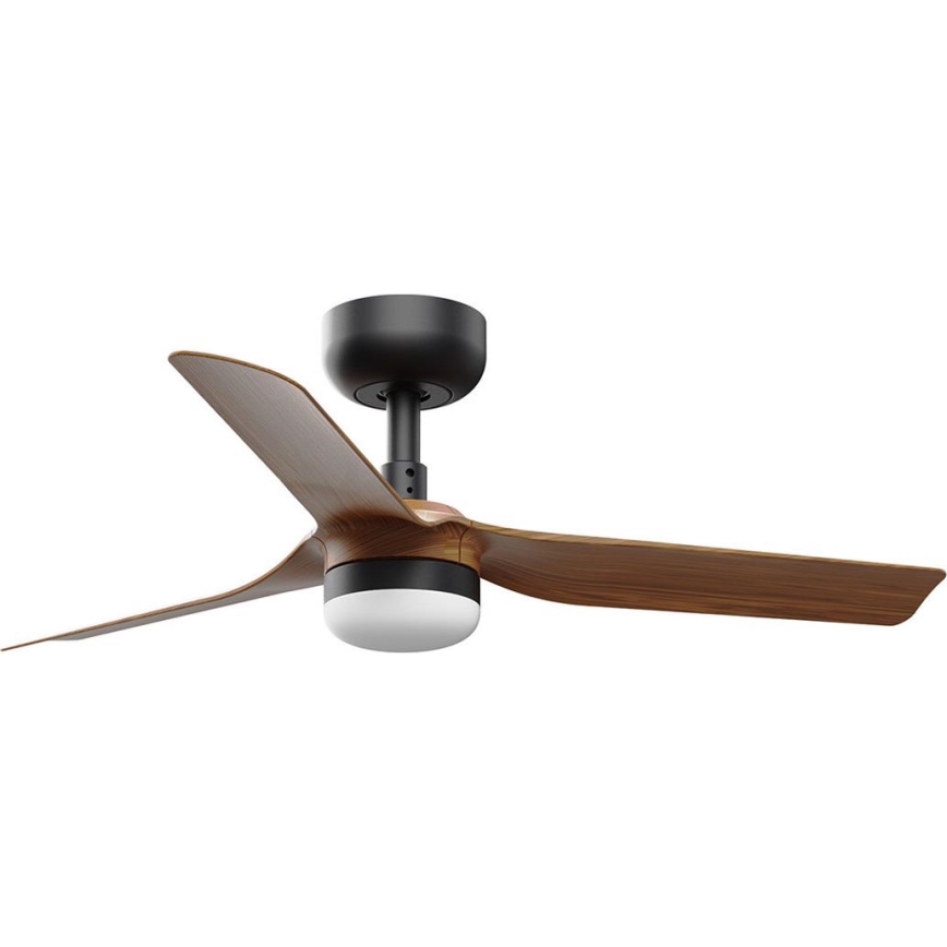 FARO 33823WT-1TW - LED Prigušivi stropni ventilator MINI PUNT S LED/10W/230V 2700/4000/6000K smeđa/crna pr. 90 cm Wi-Fi Tuya + daljinski upravljač