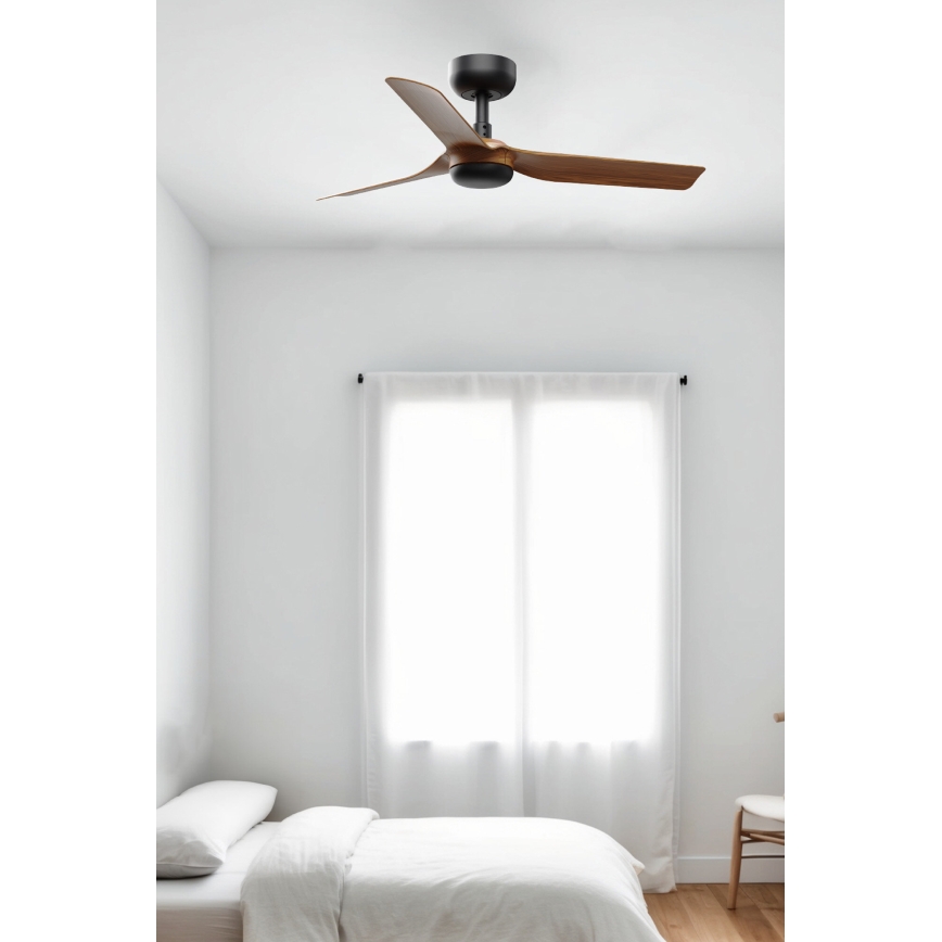 FARO 33823WT - Stropni ventilator MINI PUNT S smeđa/crna pr. 90 cm Wi-Fi Tuya + daljinski upravljač