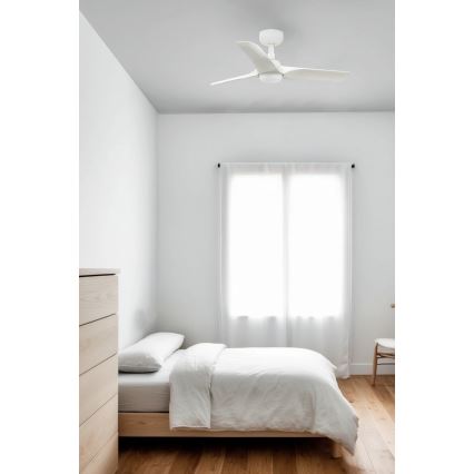 FARO 33824WT-1TW - LED Prigušivi stropni ventilator HEY S LED/10W/230V 2700/4000/6000K bijela pr. 90 cm Wi-Fi Tuya + daljinski upravljač