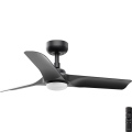 FARO 33825-1TW - LED prigušivi stropni ventilator HEY S LED/10W/230V 2700/3000/4000K crni, promjer 90 cm + daljinski upravljač