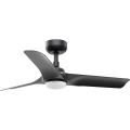 FARO 33825WT-1TW - LED Prigušivi stropni ventilator HEY S LED/10W/230V 2700/4000/6000K crna pr. 90 cm Wi-Fi Tuya + daljinski upravljač