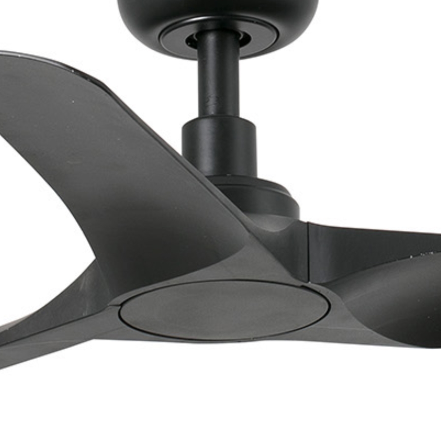 FARO 33825WT - Stropni ventilator HEY S crna pr. 90 cm Wi-Fi Tuya + daljinski upravljač