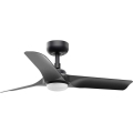 FARO 33825WT1S - LED prigušivi stropni ventilator HEY S, LED/10W/230V, 2700/3000/4000K, promjer 90 cm, crna, Wi‑Fi Tuya + daljinsko upravljanje