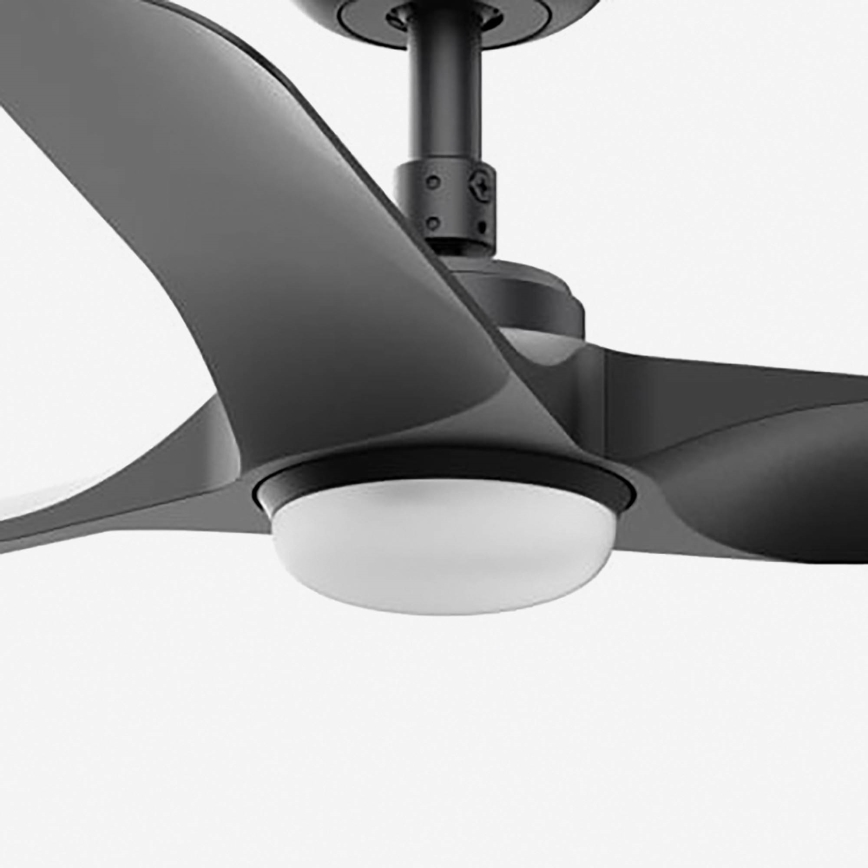 FARO 33825WT1S - LED prigušivi stropni ventilator HEY S, LED/10W/230V, 2700/3000/4000K, promjer 90 cm, crna, Wi‑Fi Tuya + daljinsko upravljanje