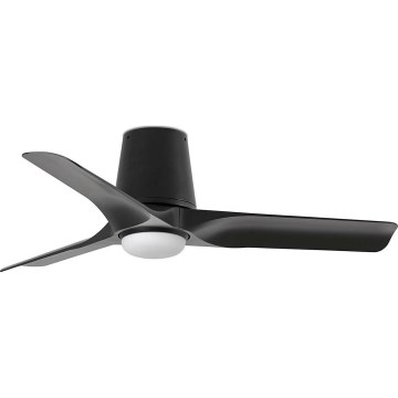 FARO 33827-1TW - LED Prigušivi stropni ventilator HEY TUB S LED/10W/230V 2700/4000/6000K crna pr. 90 cm + daljinski upravljač