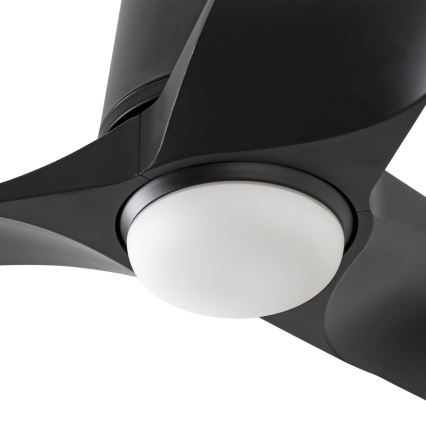 FARO 33827-1TW - LED stropni ventilator HEY TUB s mogućnošću prigušivanja/10W/230V 2700/3000/4000K, crne boje, pr. 90 cm + daljinski upravljač