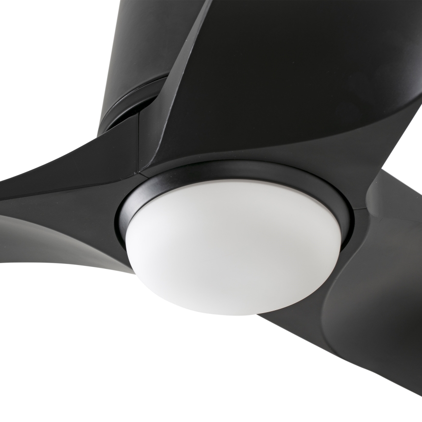 FARO 33827-1TW - LED stropni ventilator HEY TUB s mogućnošću prigušivanja/10W/230V 2700/3000/4000K, crne boje, pr. 90 cm + daljinski upravljač