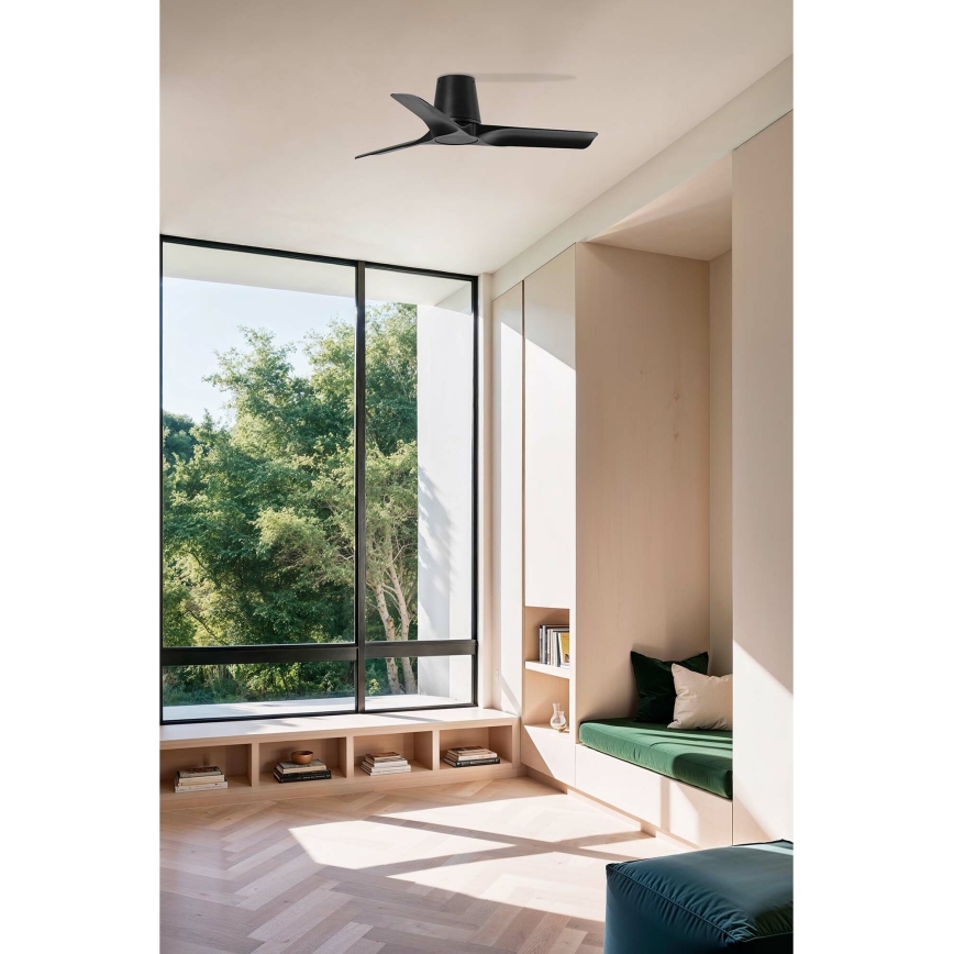 FARO 33827 - Stropni ventilator HEY TUB S crna pr. 90 cm + daljinski upravljač