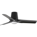 FARO 33827WT1S - LED stropni ventilator s prigušivanjem HEY TUB S LED/10W/230V 2700/3000/4000K Ø 90 cm crna Wi‑Fi Tuya + daljinski upravljač