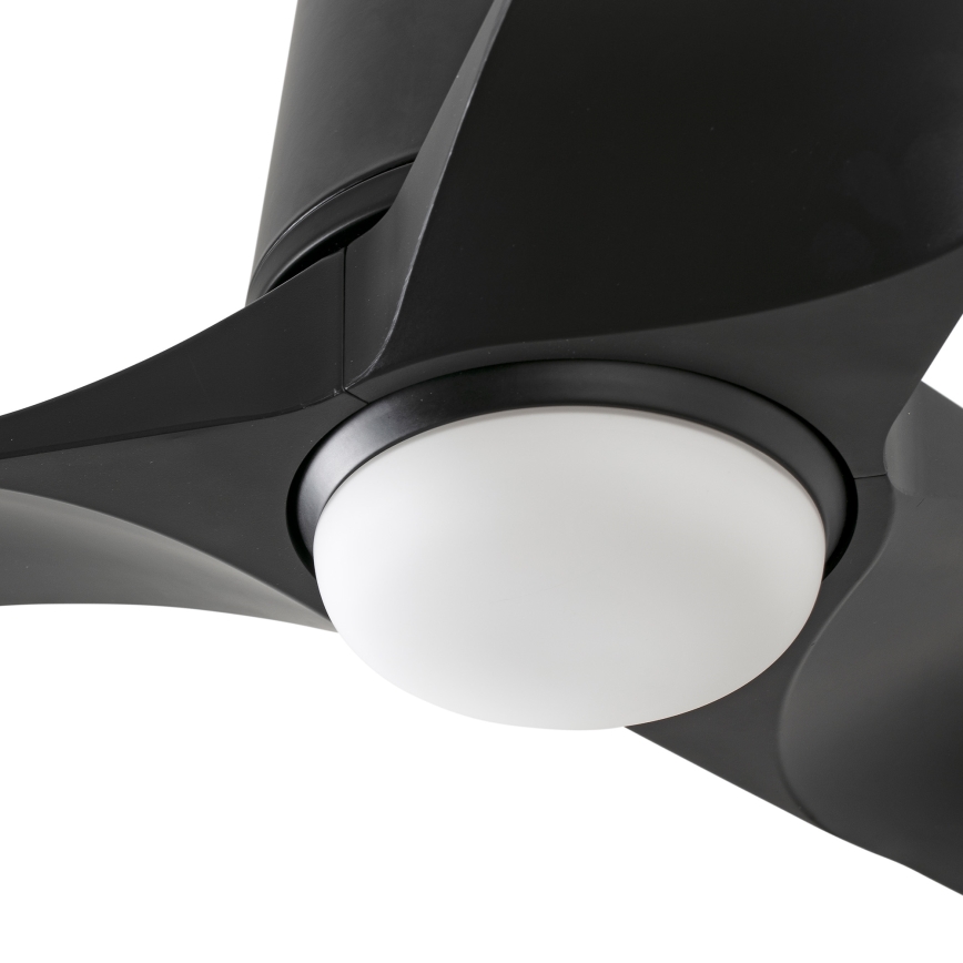 FARO 33827WT1S - LED stropni ventilator s prigušivanjem HEY TUB S LED/10W/230V 2700/3000/4000K Ø 90 cm crna Wi‑Fi Tuya + daljinski upravljač