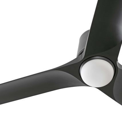 FARO 33827WT1S - LED stropni ventilator s prigušivanjem HEY TUB S LED/10W/230V 2700/3000/4000K Ø 90 cm crna Wi‑Fi Tuya + daljinski upravljač