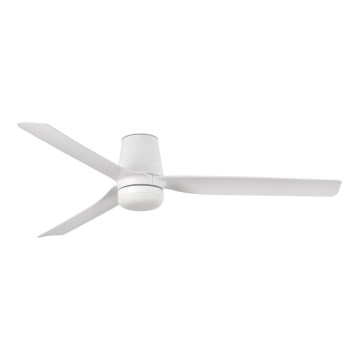 FARO 33828WT1S - LED stropni ventilator s prigušivanjem PUNT TUB M LED/18W/230V 2700/3000/4000K promjer 132 cm bijela Wi-Fi Tuya + daljinski upravljač